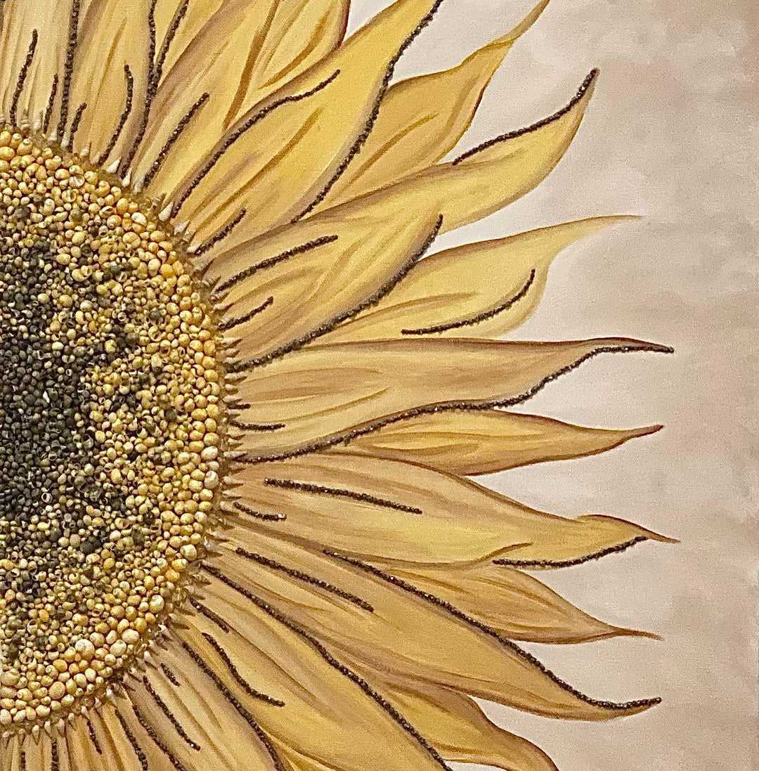 LIMITED EDITION Lion/Sunflower PRINT image 2