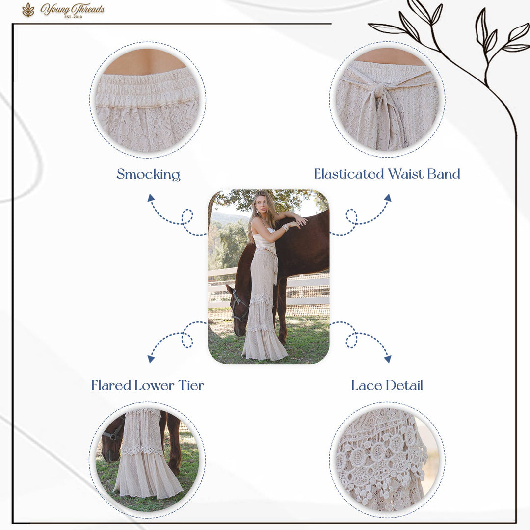 Desert Dream Cloud Pant Tiered Lace &amp; Net Trims