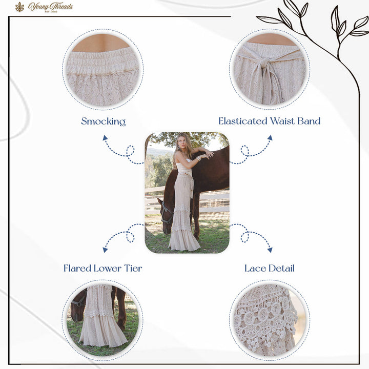 Desert Dream Cloud Pant Tiered Lace &amp; Net Trims
