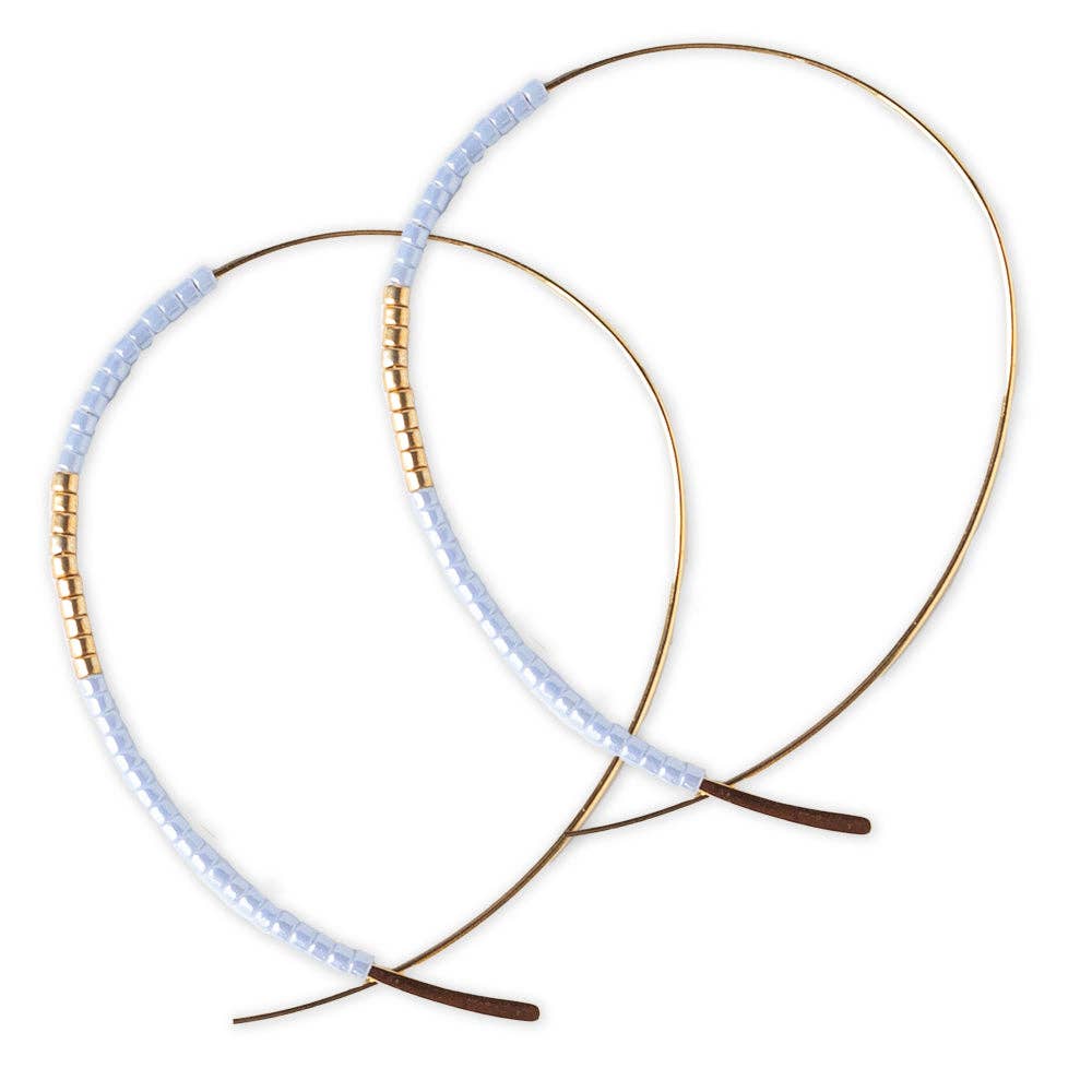 Delicate Sky Blue Earrings | Gold Plated