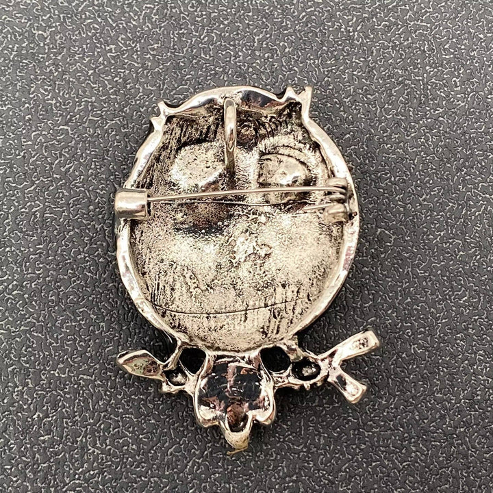Enamel Owl Brooch