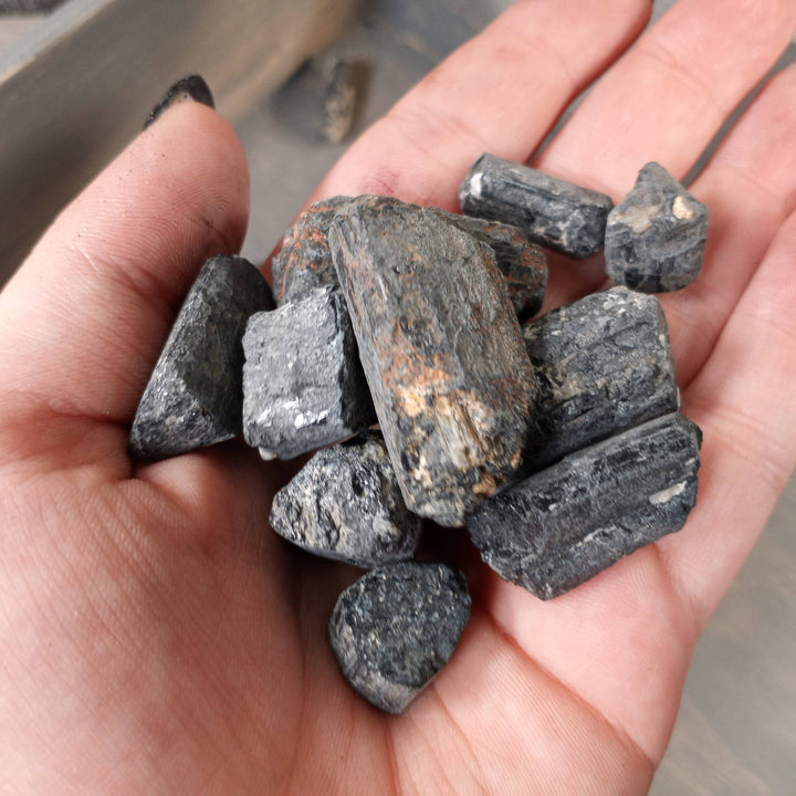Raw Black Tourmaline Rough crystal for grounding protection and spiritual wellness