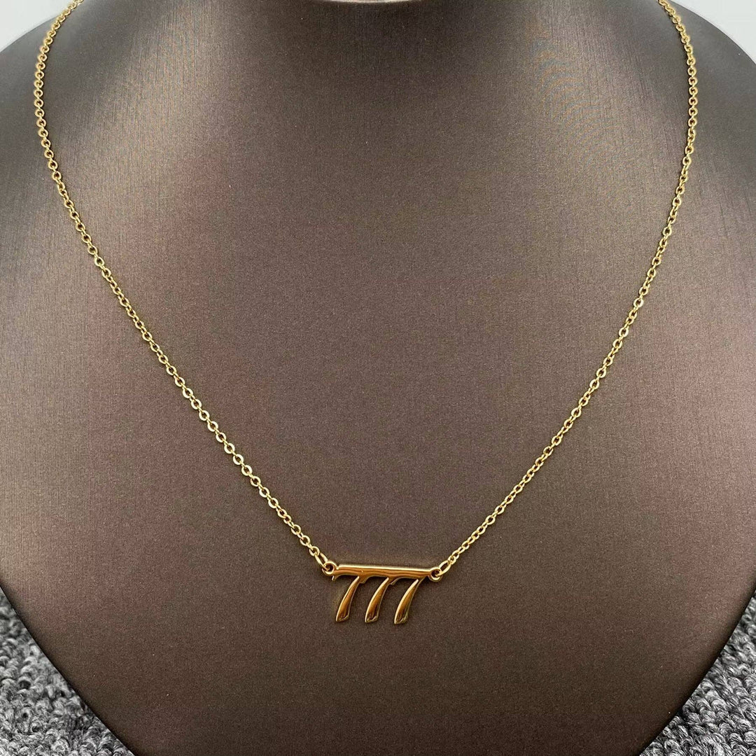 Lucky Angel Numbers 111-999 | Pendant Necklace – 18K Gold Plated