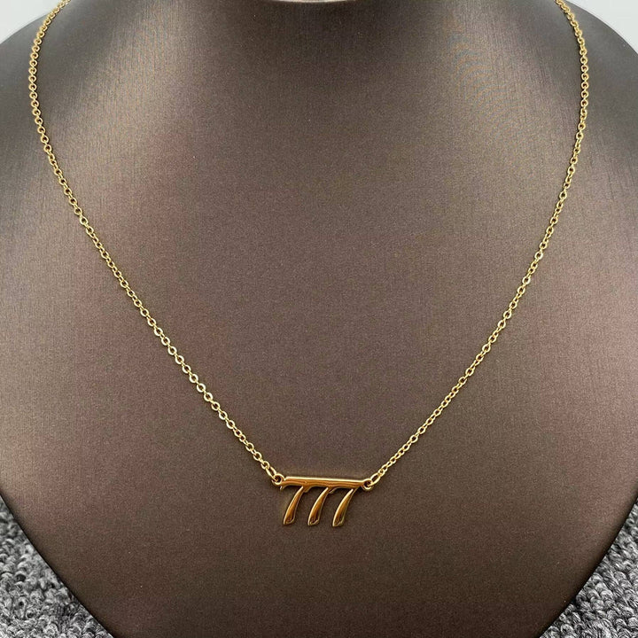 Lucky Angel Numbers 111-999 | Pendant Necklace – 18K Gold Plated