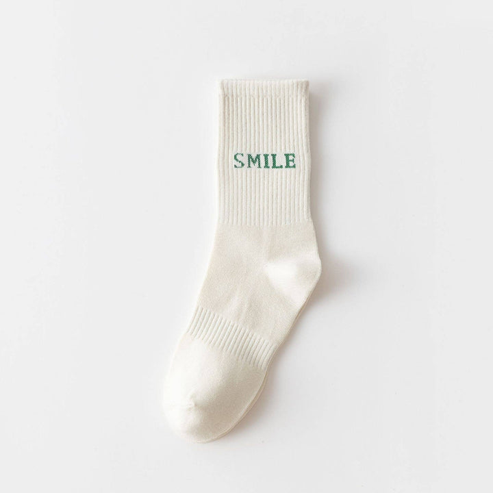 Smiley Crew Socks For Women