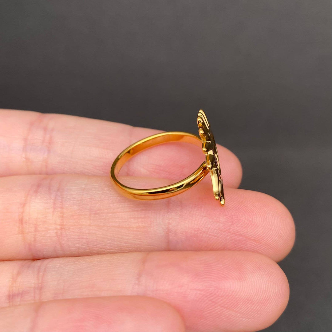 Vortex Sun 18K Gold Plated SS Ring