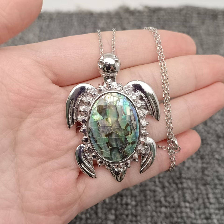 Natural Abalone Shell Sea Turtle Necklace