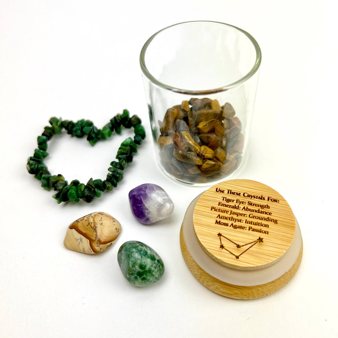 Zodiac Crystal Kit stretch bracelet with healing gemstones for your cosmic sign