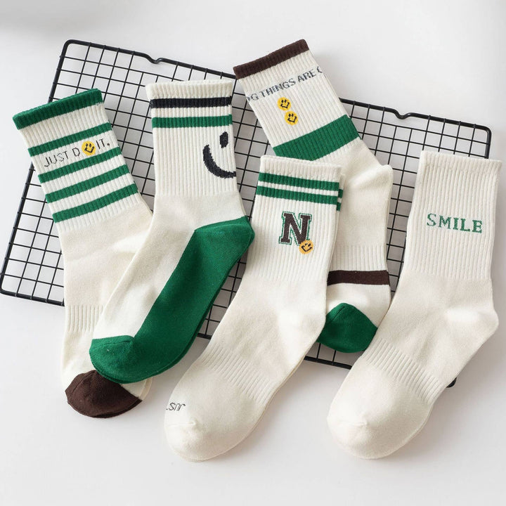 Smiley Crew Socks For Women