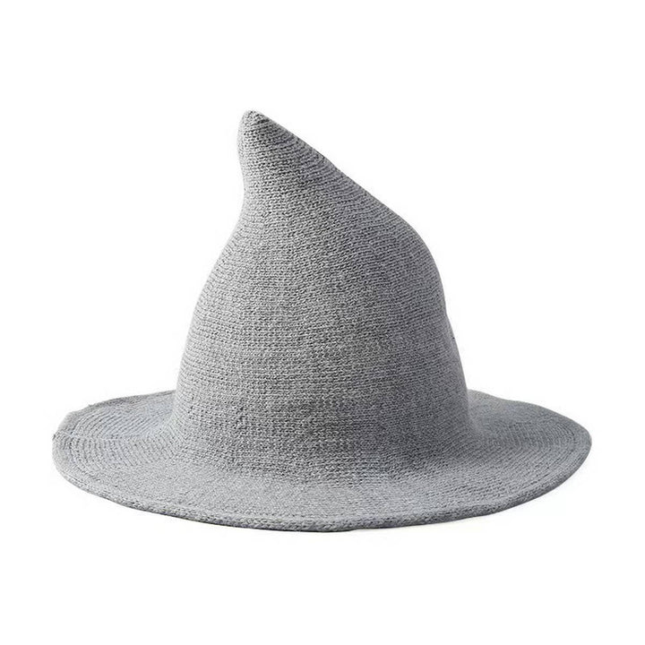 Knitted Wool Witch Hat in boho coastal style perfect for autumn festivals