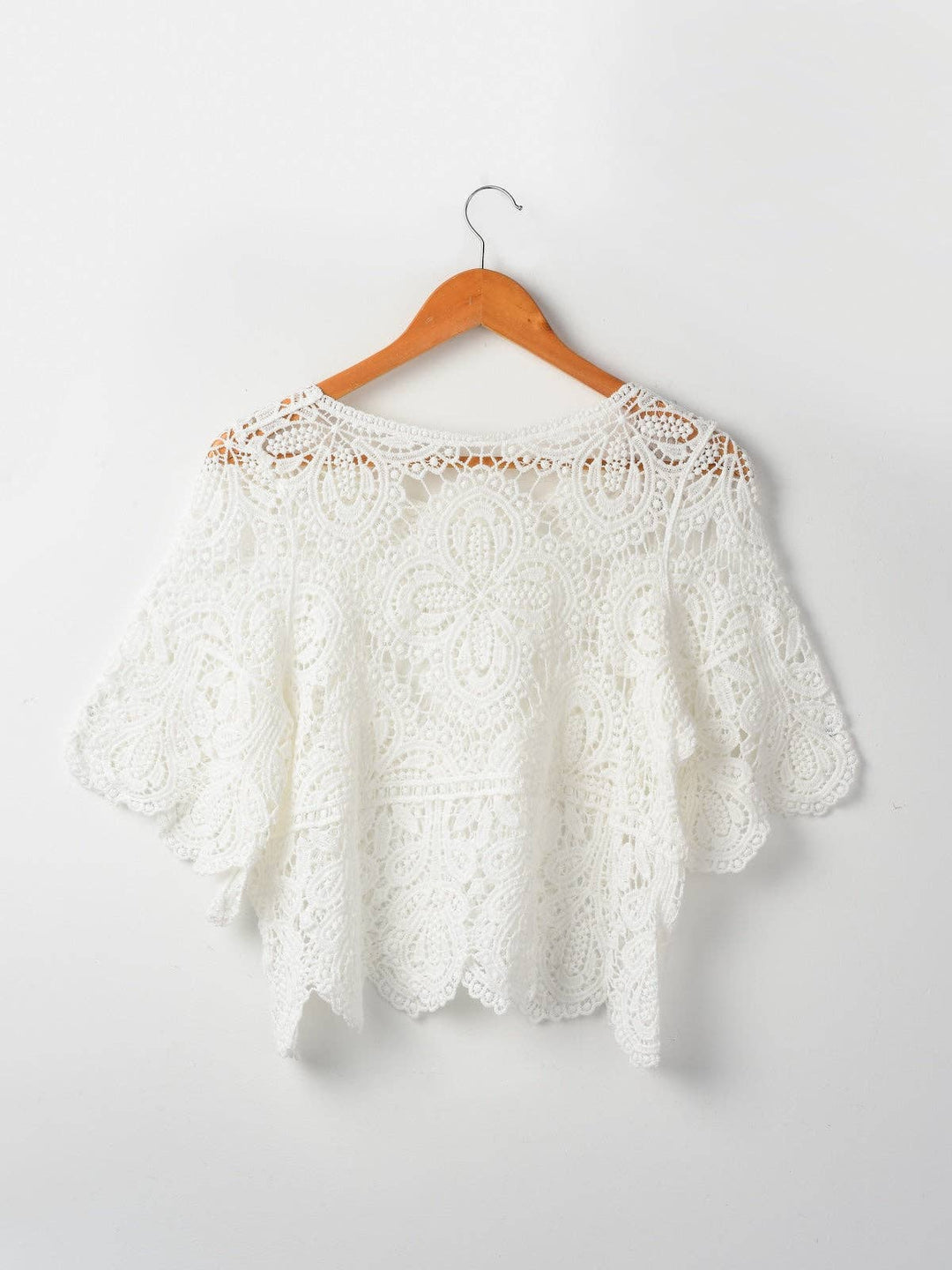 Crochet Hollow-Out Pullover Top with open stitch detail for breezy bohemian coastal style