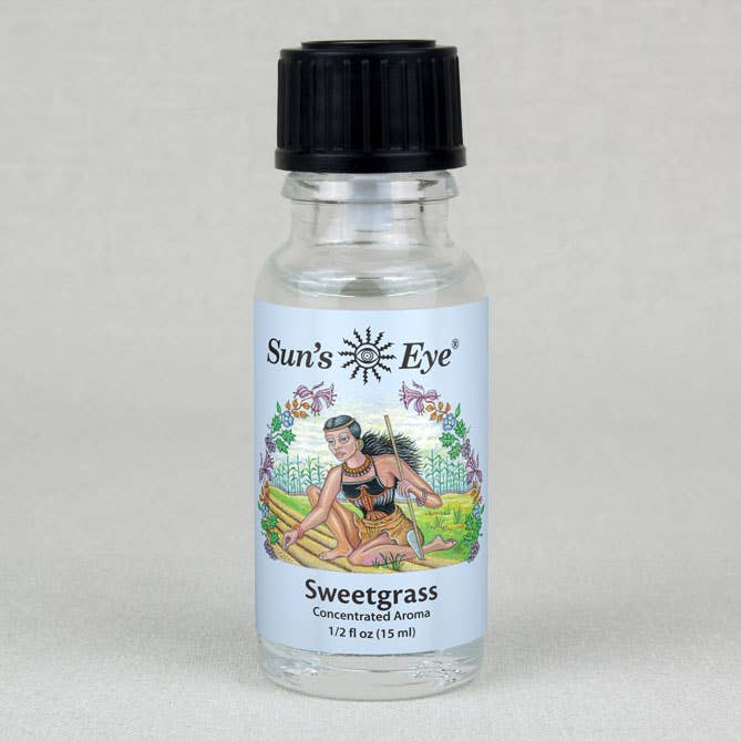 Sweetgrass Essential Oil small bottle for grounding aromatherapy and spiritual intention setting