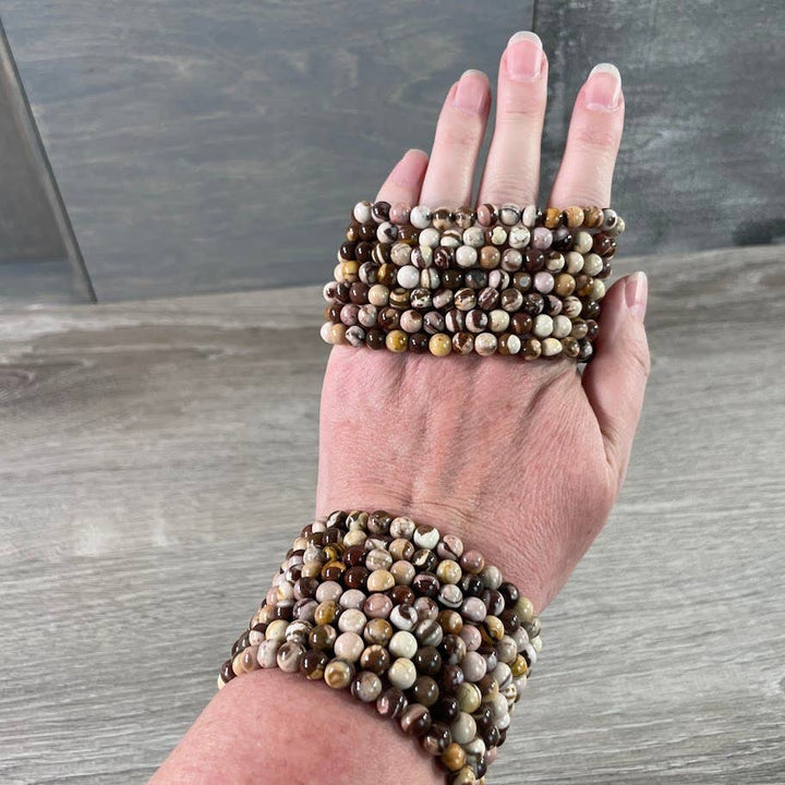 Healing Crystal Bracelets 6mm Round natural gemstone stretch boho coastal spiritual jewelry