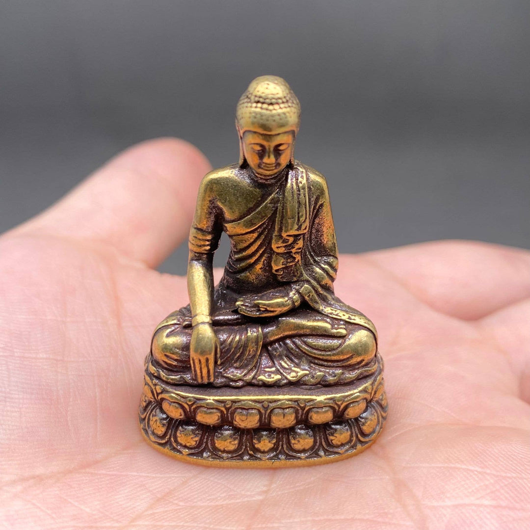 Brass Buddha Dhyana Mudra statue for meditation decor and mindful coastal living spaces
