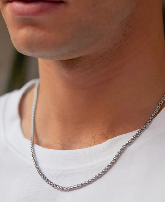 Rope Spiga Necklace Stainless Steel  14K Gold. Waterproof