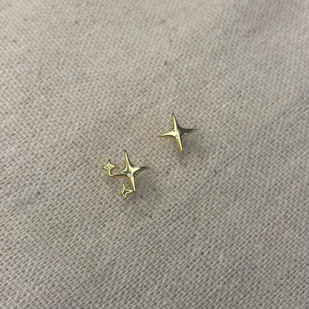 Asymmetrical Star Stud Earrings
