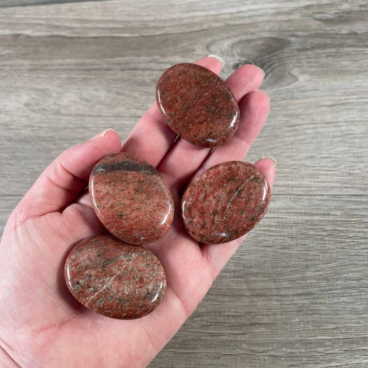 Smooth gemstone palm stones 45mm for grounding meditation and coastal healing rituals