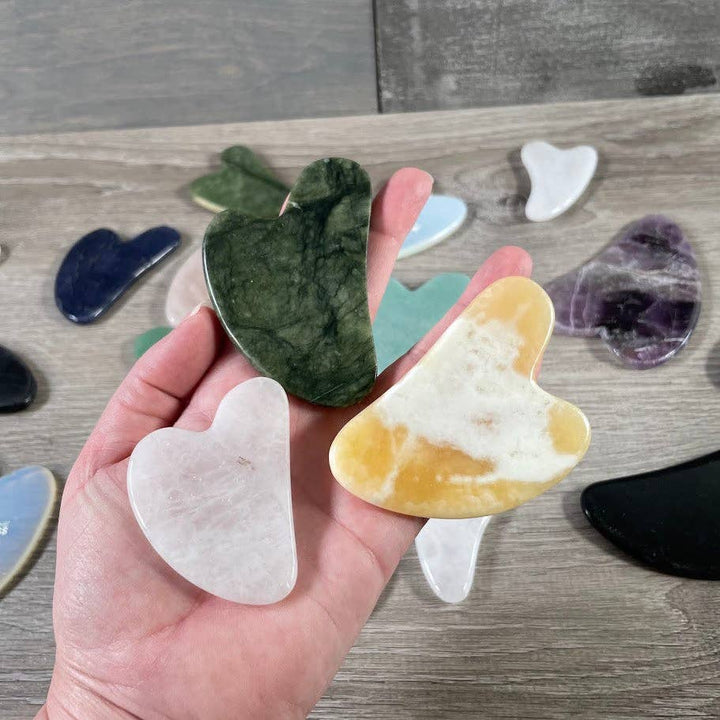 Crystal Gua Sha Facial Massager for holistic skincare rituals and soulful self care