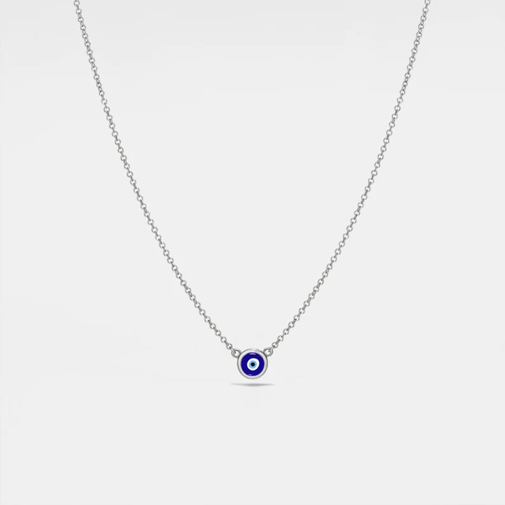 Evil Eye Nazar Charm Necklace in 925 sterling silver for coastal protection and style