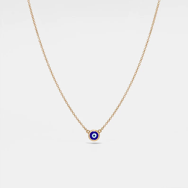 Evil Eye Nazar Charm Necklace in 925 sterling silver for soulful protection
