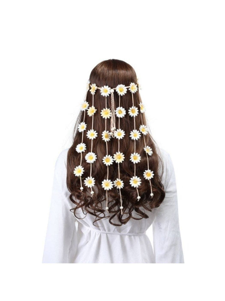 Handcrafted Boho Sunflower Hair Headpiece for festival brides and coastal free spirits
