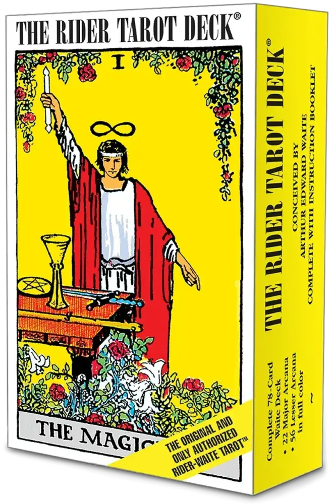 Rider-Waite Tarot Deck with original hand drawn titles, 78 classic cards