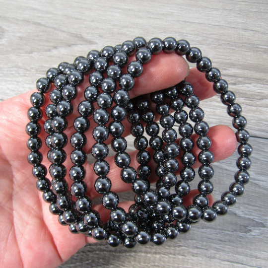 Healing Crystal Bracelets 6mm round beads stacked boho coastal spiritual gemstone jewelry