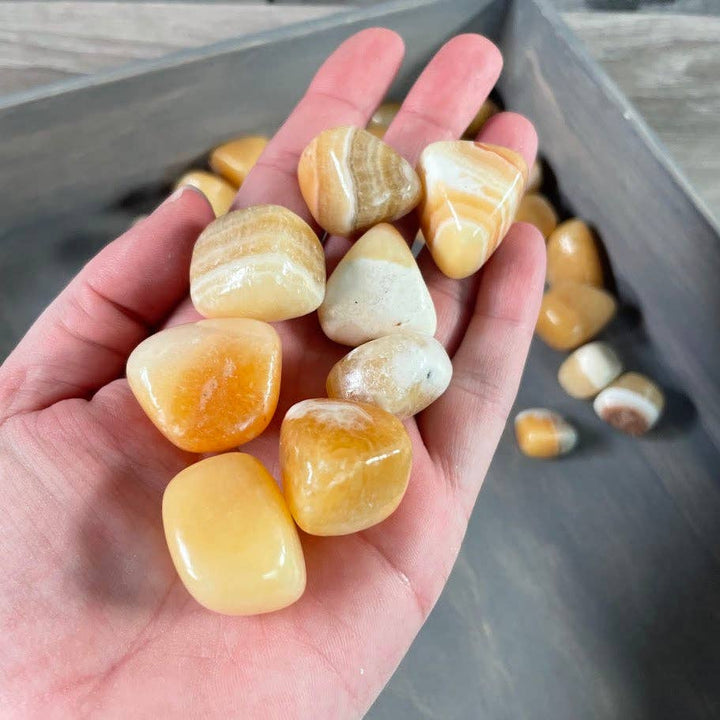 Tumbled Orange Calcite Healing Crystals