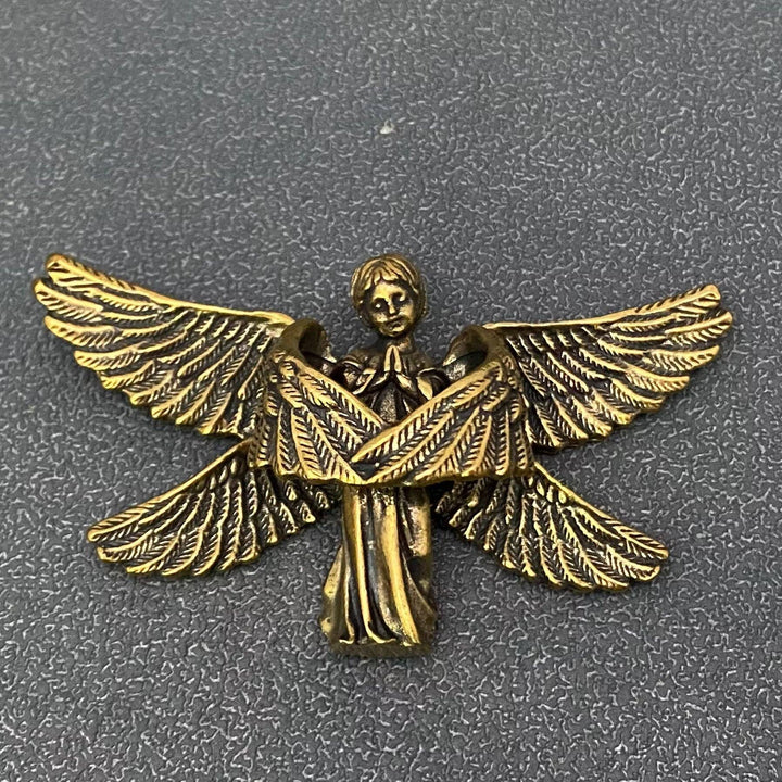 Brass Angel Statue Crafts Desktop Ornaments Decoration