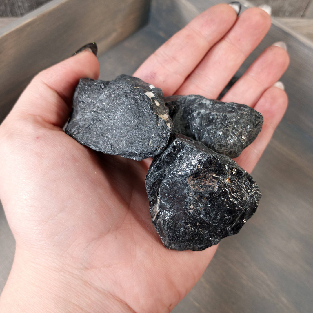 Raw Black Tourmaline Rough crystal for grounding protection and spiritual healing energy