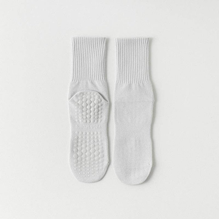 Pink Solid Color Yoga Grip Socks for mindful movement and coastal studio wear