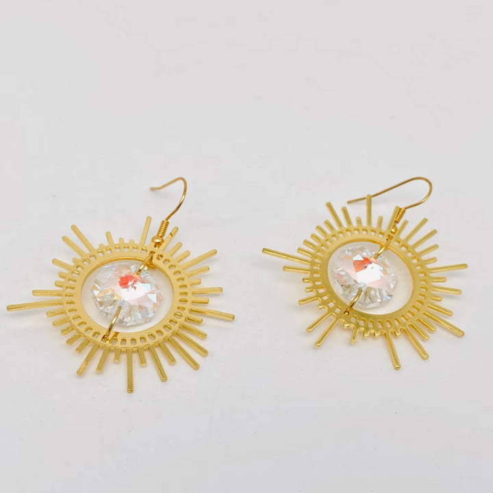 Dazzling Golden Sun Earrings