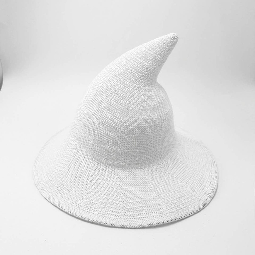 Foldable Knit Witch Hat for the boho coastal autumn festival season