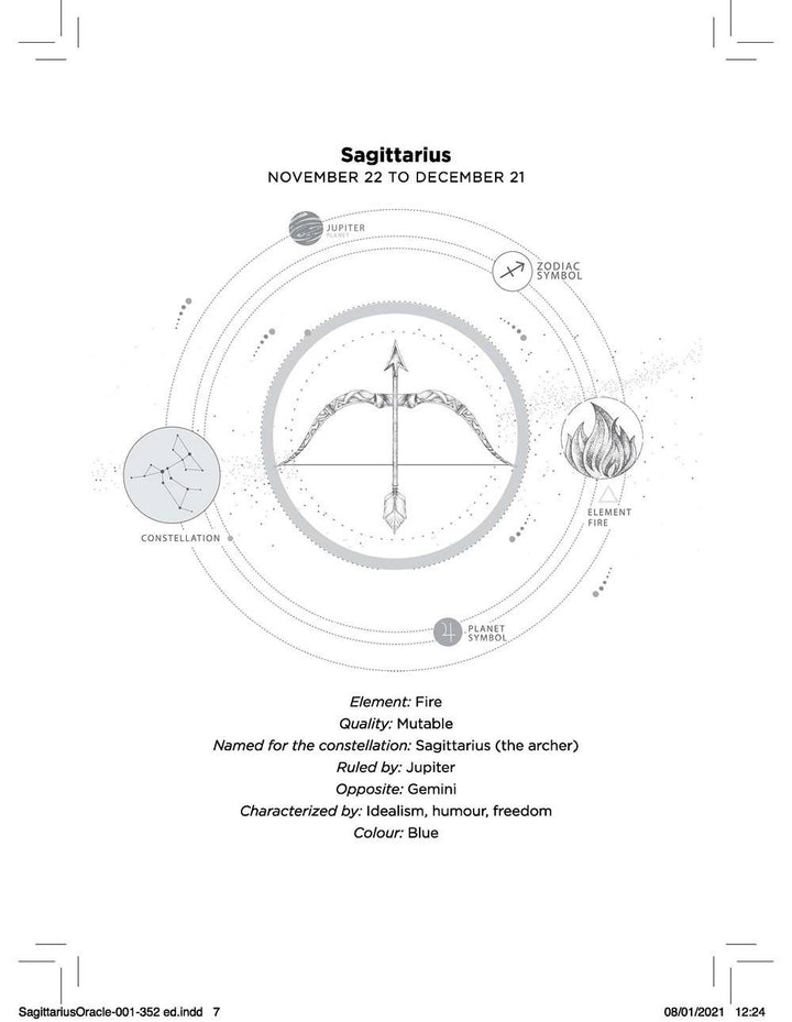 Sagittarius Oracle book for instant cosmic answers from your higher self