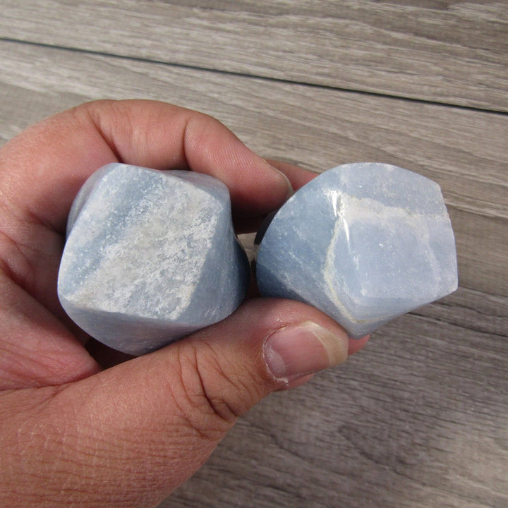 Blue Calcite Flame - Polished Crystal