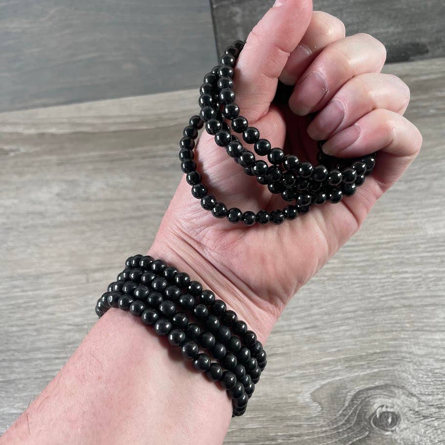 Healing Crystal Bracelets 6mm round natural gemstone stretch boho coastal spiritual jewelry