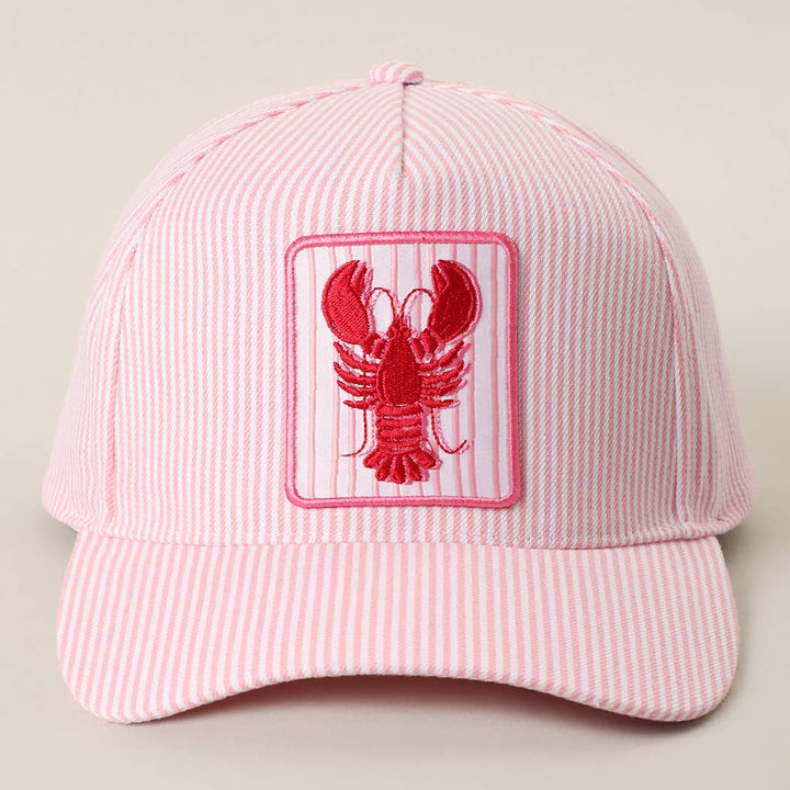 Lobster Embroidered Patch Trucker Hat