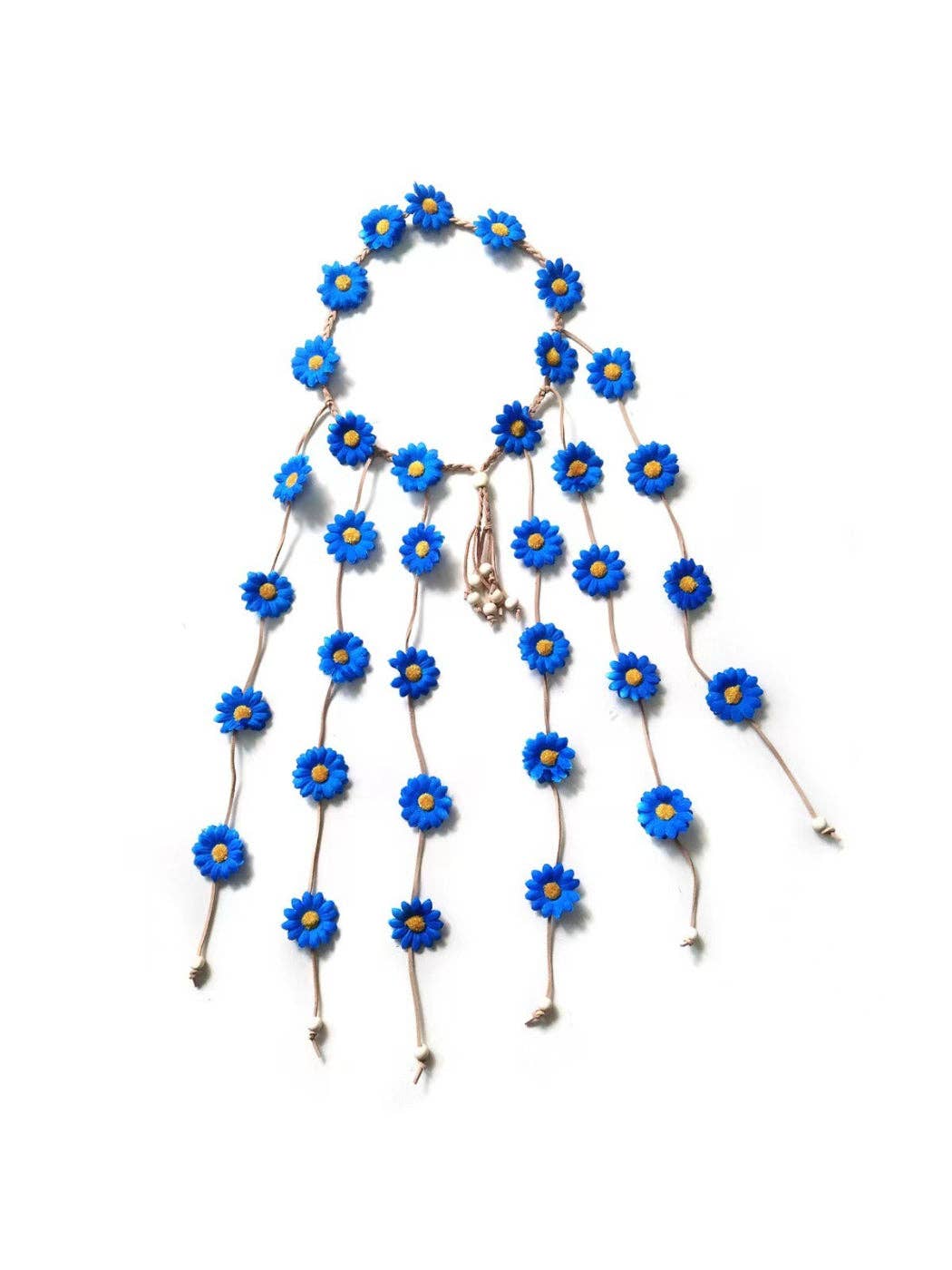 Handcrafted Boho Sunflower Hair Headpiece for coastal festival and bridal style