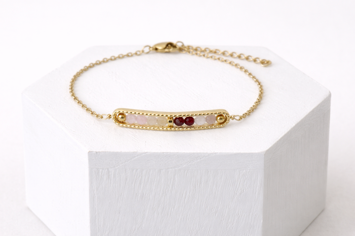 Harmony Crystal Bar Bracelet – Citrine &amp; Amethyst