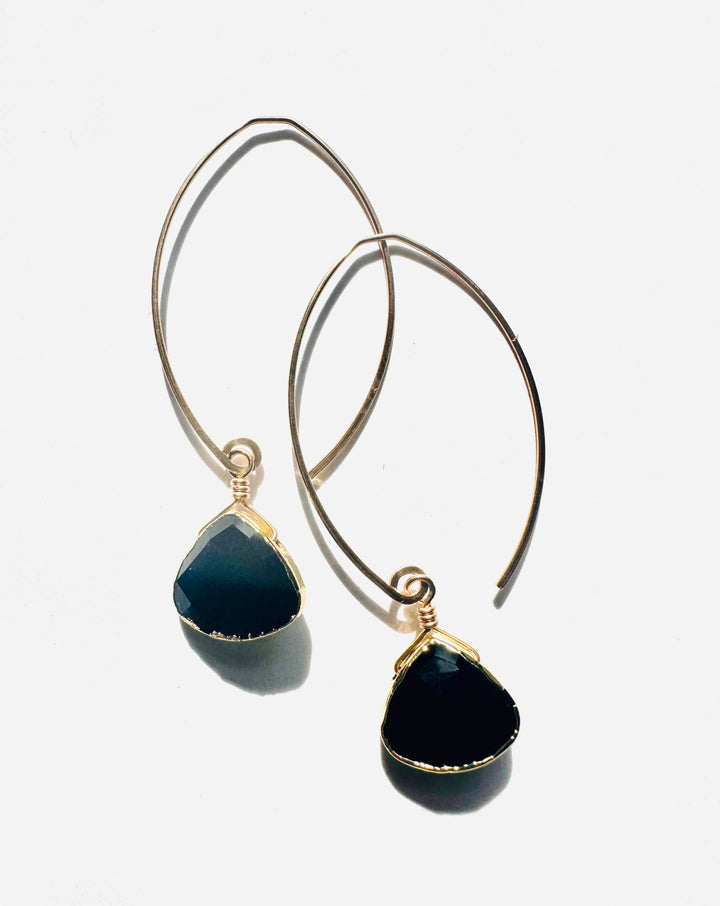 Golden Swarovski Earrings by Noon Designs | 14K Gold Filled
