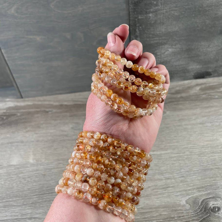 Healing crystal bracelets 6mm round stackable stretch bracelet boho coastal spiritual jewelry