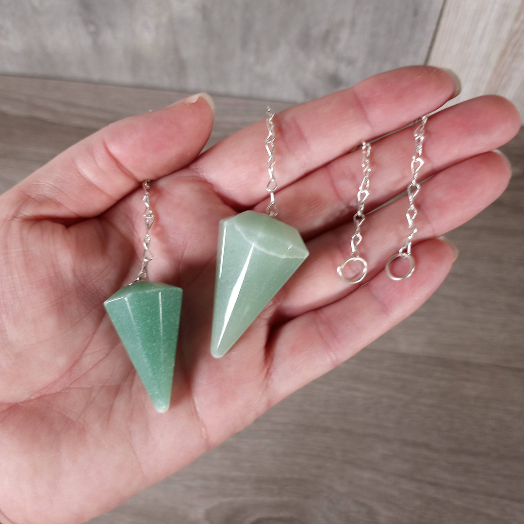 Natural gemstone pendulums for divination and healing rituals from Anchored Soul