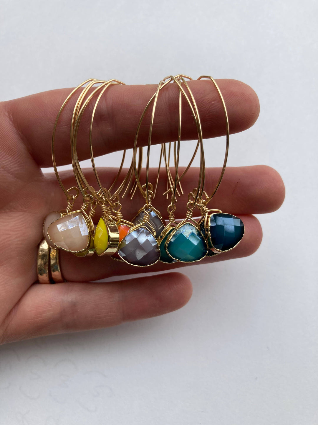 Golden Swarovski Earrings by Noon Designs | 14K Gold Filled