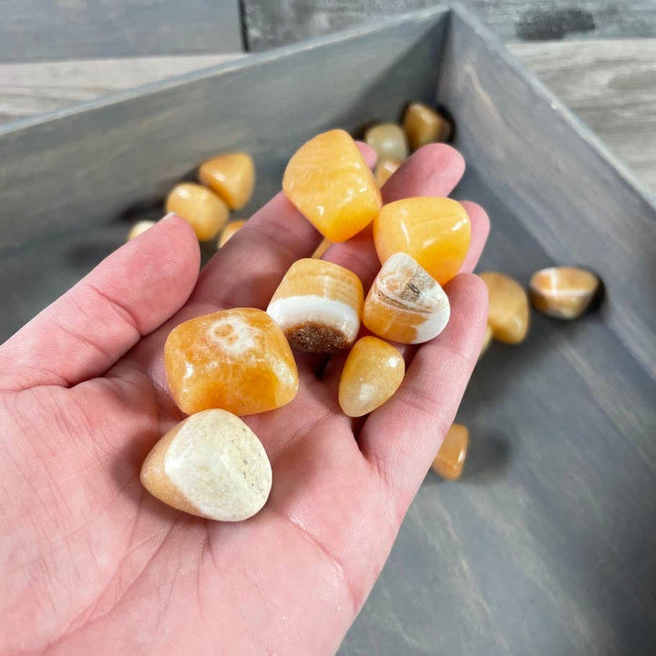 Tumbled Orange Calcite Healing Crystals