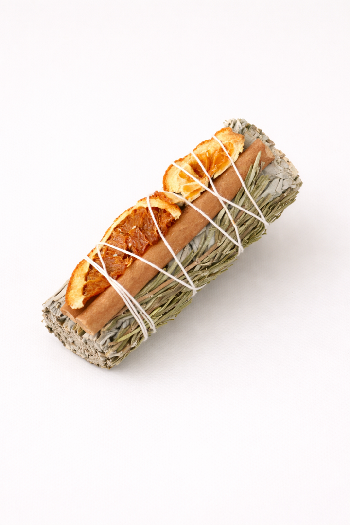 White Sage w/ Orange, Cinnamon &amp; Rosemary Smudge Sticks