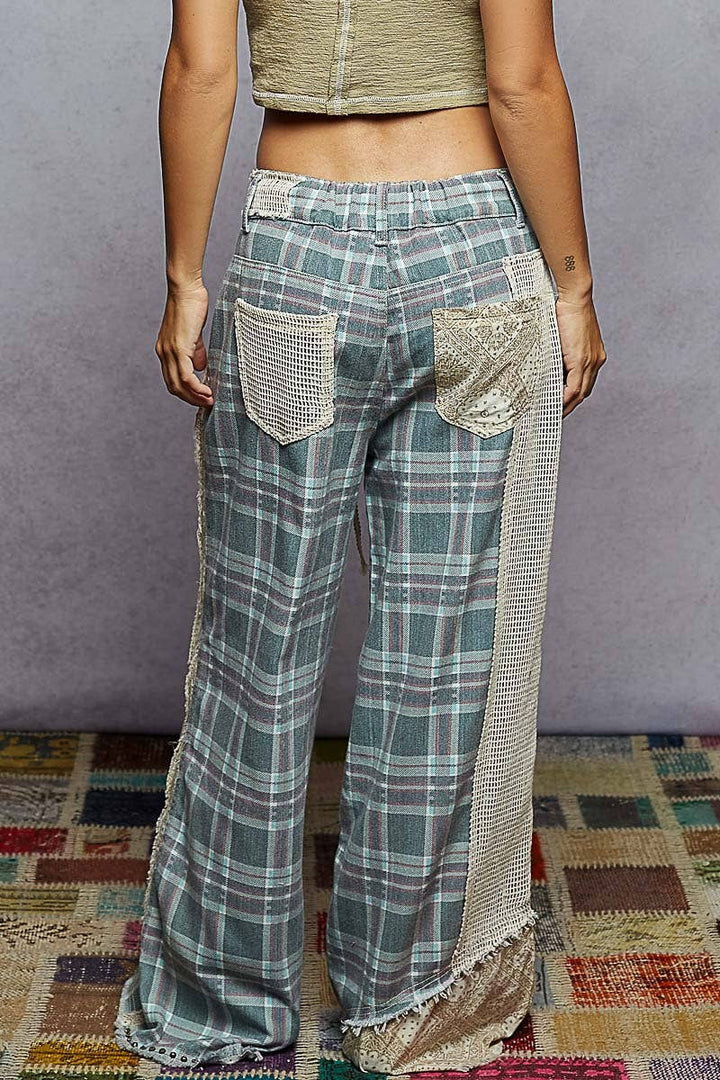 Stud Detail Woven Denim Pants | 2 Varieties