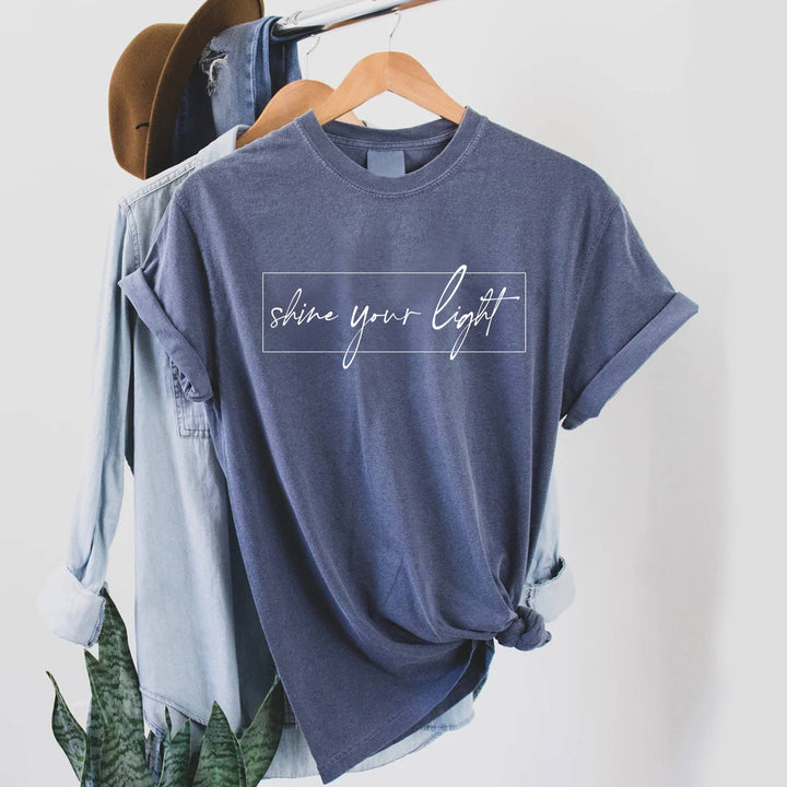 Shine Your Light Cursive Typography Women&