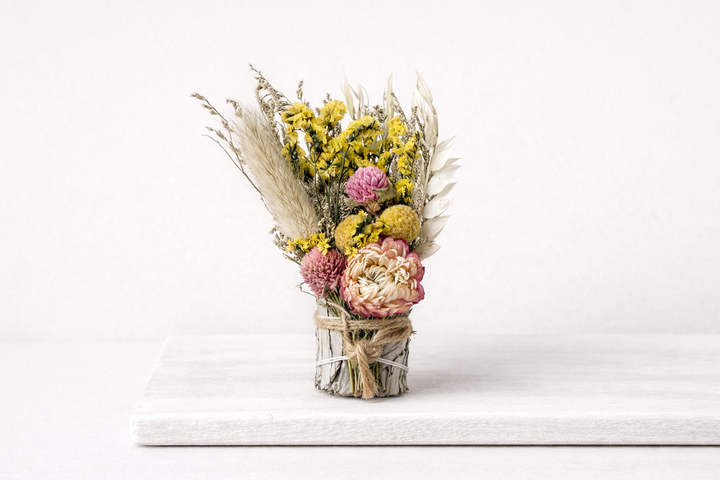 Handcrafted White Sage, Lavender &amp; Flower Smudge Sticks | Cleanse &amp; Serenity
