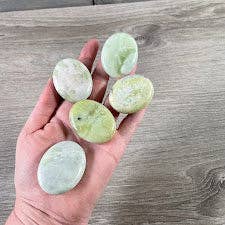 Smooth gemstone palm stones 45mm for grounding meditation and coastal healing rituals