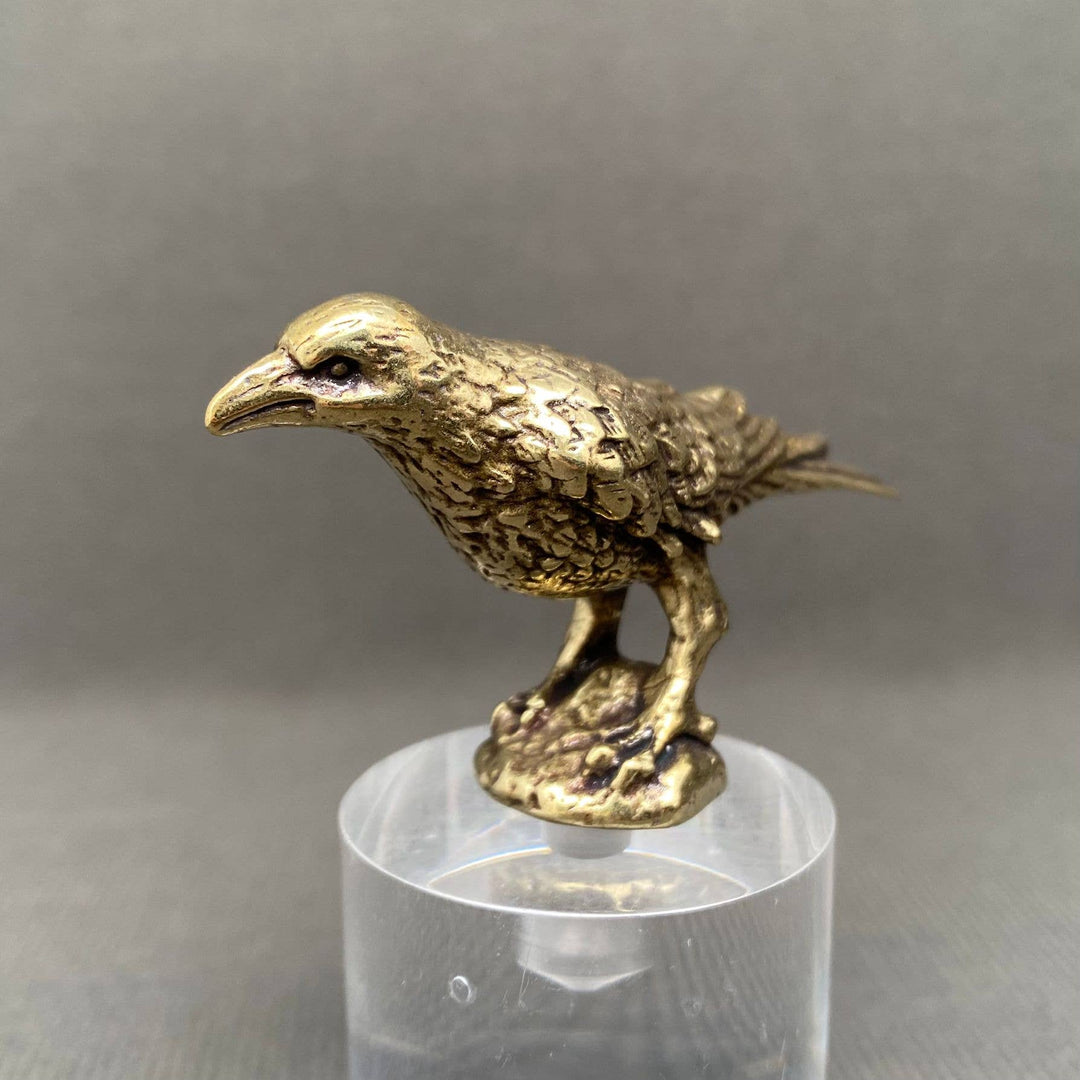 Brass Crow Desktop Ornament